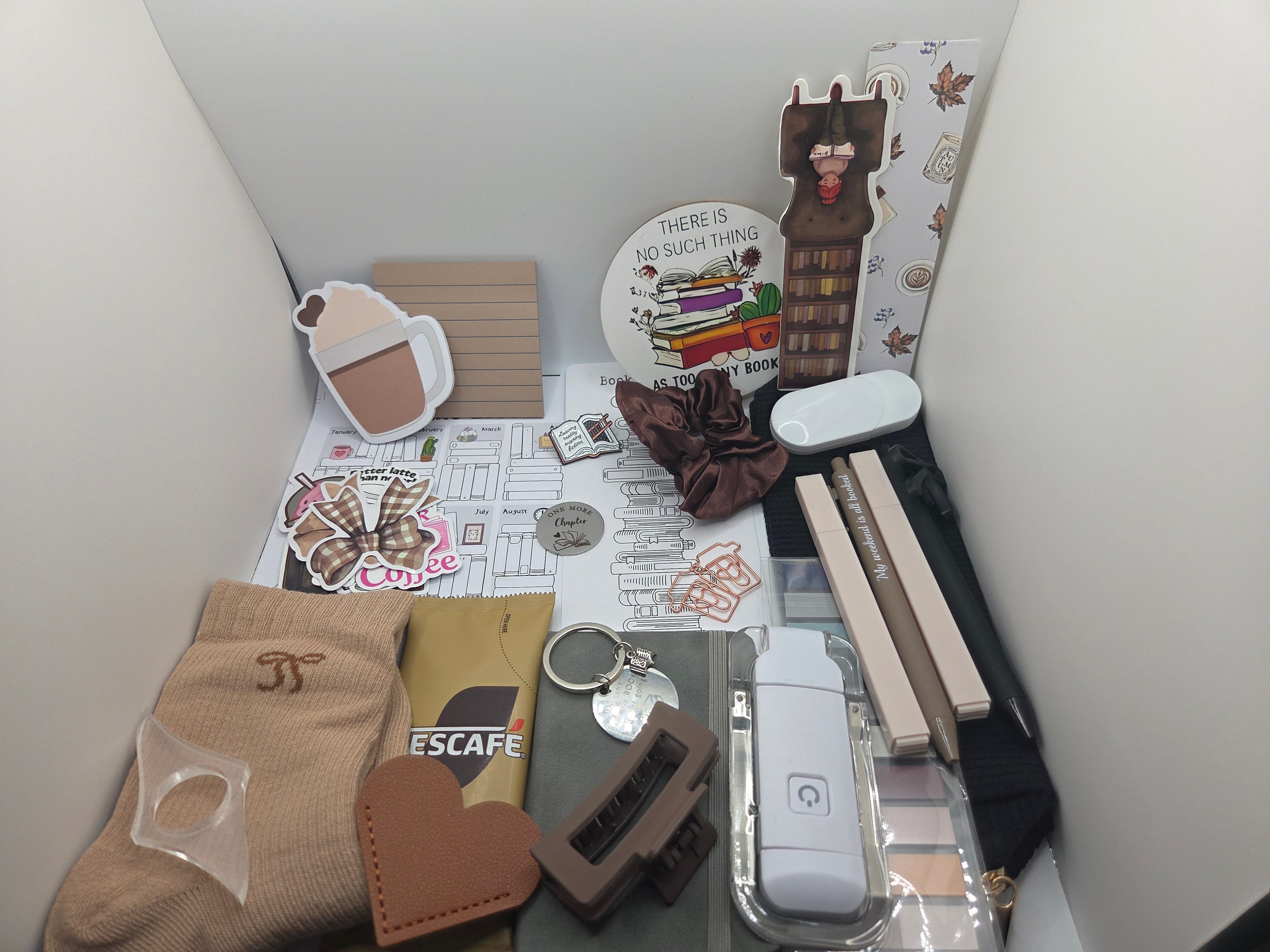 Coffee themed bookish bundle box for coffee & book lovers
