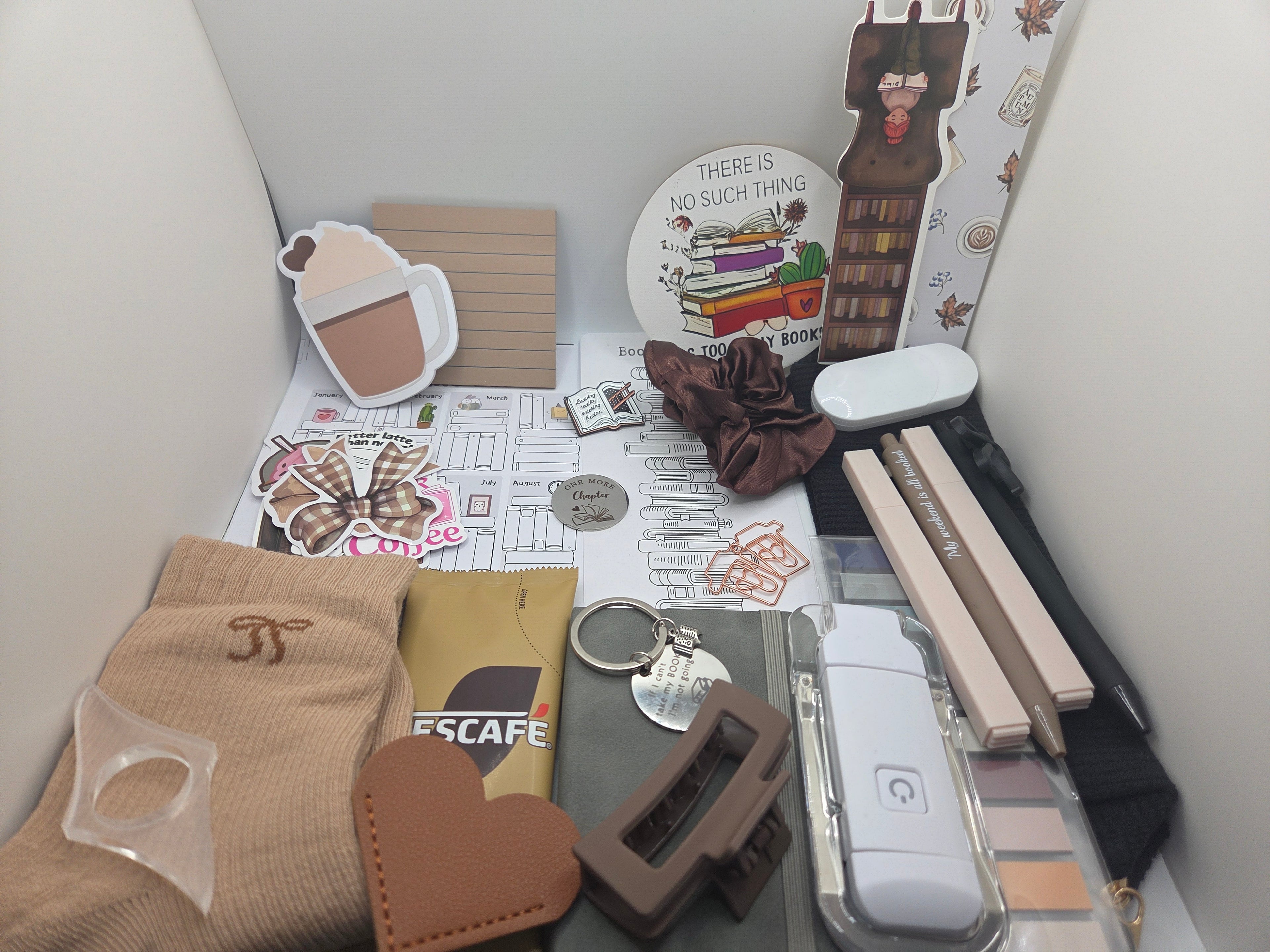Coffee themed bookish bundle box for coffee & book lovers