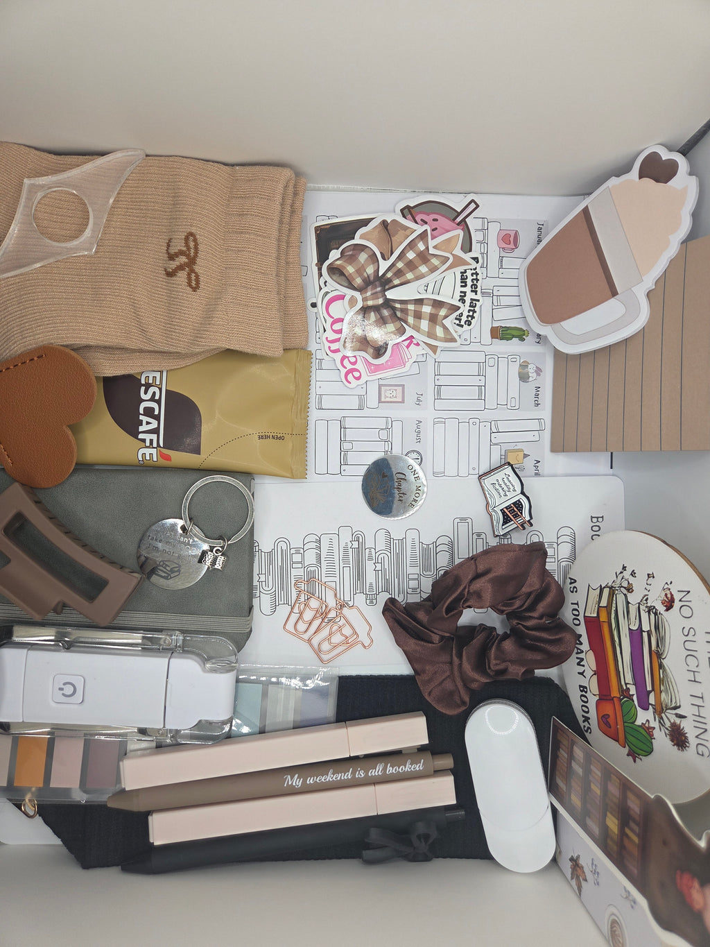 Coffee themed bookish bundle box for coffee & book lovers