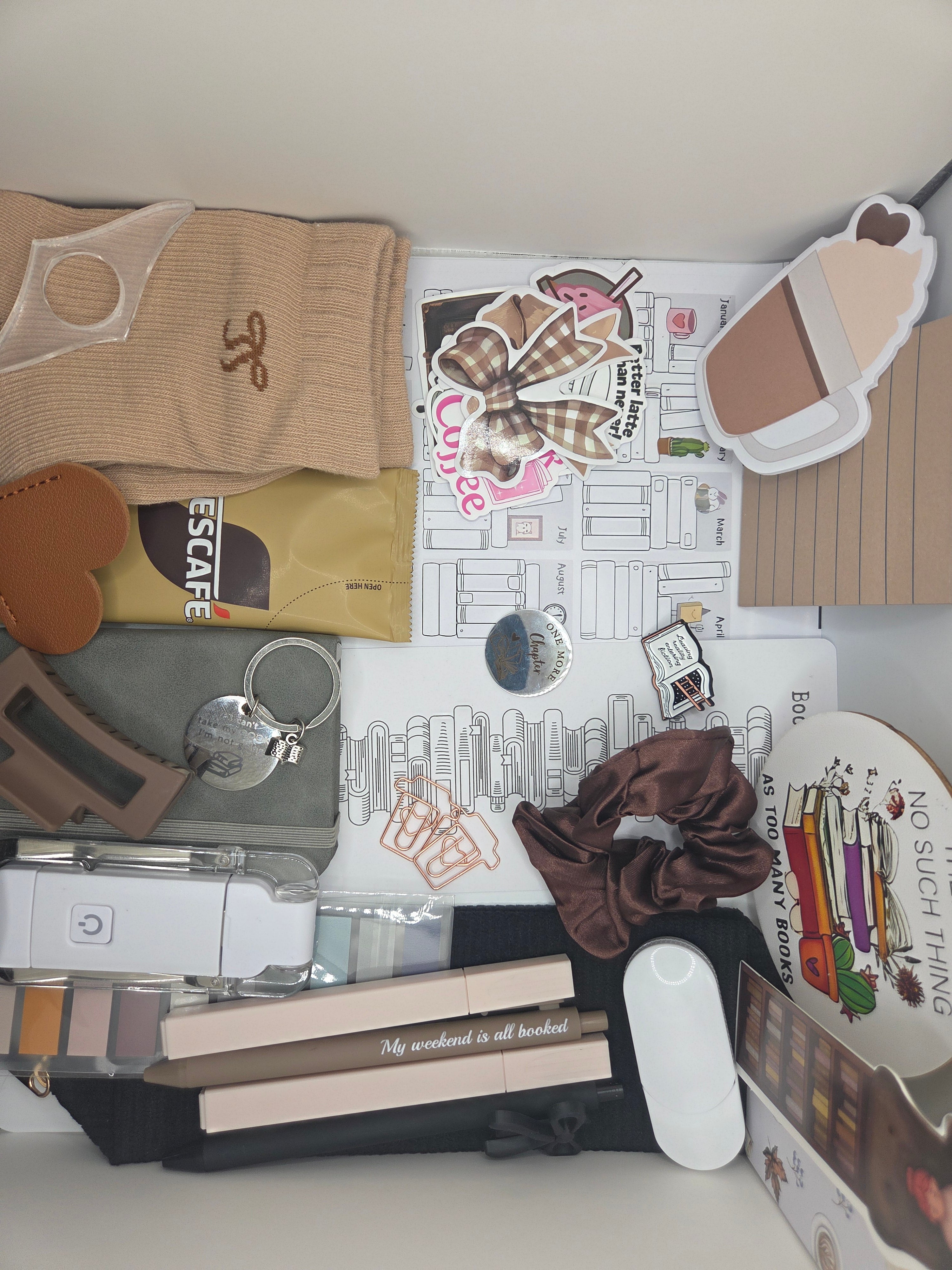 Coffee themed bookish bundle box for coffee & book lovers